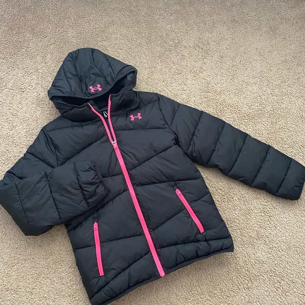 Under Armour puff coat Pink and Black